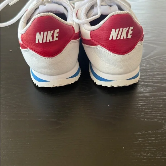 Nike Kids Cortez Leather White Sneakers Size 7 Youth - Picture 4 of 9